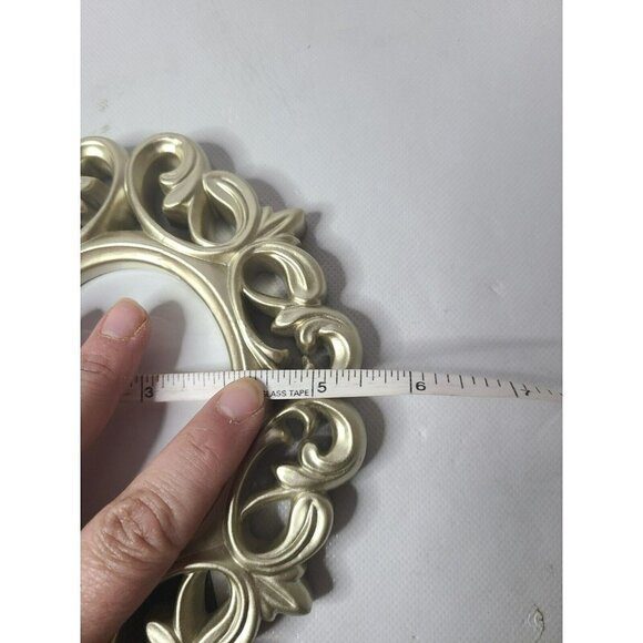 VINTAGE Picture Photo Frame Gold Ornate Hard Plastic Swirl Hollywood Regency - Picture 5 of 8